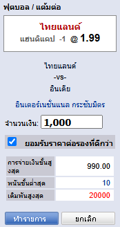 แทงบอลแฮนดิแคป